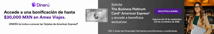 American Express — Bonificación hasta $30,000 MXN en Amex Viajes